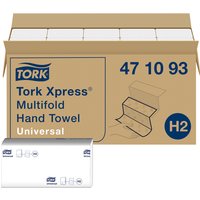 Handdoek Tork Xpress H2 multifold universal vouwhanddoeken 1 laags wit 471093