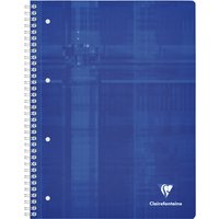 Collegeblok Clairefontaine Studium A4+ ruit 5x5mm 4-gaats 80 pagina's assorti