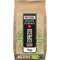 Koffie Douwe Egberts espresso bonen dark roast Organic & Fairtrade 1kg