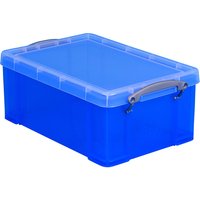Opbergbox Really Useful 9 liter 395x210x140mm transparant blauw
