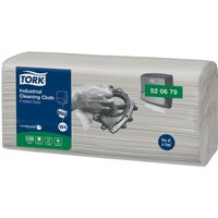 Reinigingsdoek Tork Industrial W4 gevouwen flexibel en zacht 120 vel grijs 520679