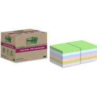Memoblok Post-it 654 RSS12COL 76x76mm recycled colour notes pastel 12 stuks
