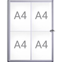 Binnenvitrine wand MAULextraslim whiteboard 4xA4 met slot