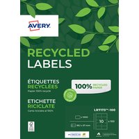 Etiket Avery LR7173-100 99.1x57mm recycled wit 1000 stuks