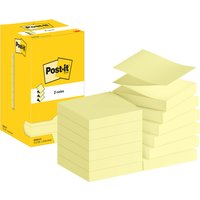 Memoblok Post-it Z-Note R330 76x76mm canary yellow 12 stuks