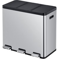 Pedaalemmer EKO Essential Recycler 3x20 liter rvs