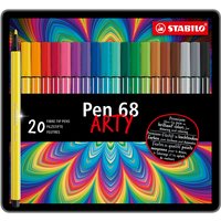 Viltstift STABILO Pen 68/20 Arty medium assorti blik à 20 stuks