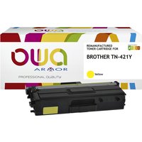 Toner OWA alternatief tbv Brother TN-421Y geel