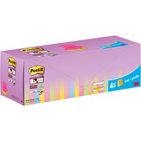 Memoblok 3M Post-it Z-Note R330 Super Sticky 76x76mm assorti kleur 20 + 4 gratis