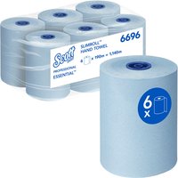 Handdoekrol Scott Essential Slimroll 1-laags 190m blauw 6696