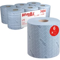Poetspapier WypAll L10 GeneralClean 1-laags 630 vel blauw 7494