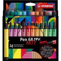 Viltstift STABILO Pen 68 Max Arty assorti etui à 24 stuks