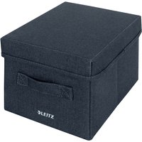 Opbergdoos Leitz gestoffeerd met deksel 190x160x285mm grijs 2 st