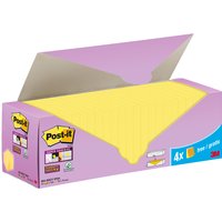 Memoblok 3M Post-it 654-SSCY Super Sticky 76x76mm geel voordeelpak