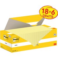 Memoblok 3M Post-it 655-CY 76x127mm geel voordeelpak