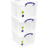 Opbergbox Really Useful 35 liter pak 3 dozen 480x390x310mm transparant wit