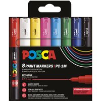 Paintmarker Uni POSCA PC1MC extra fijn assorti set à 8 stuks
