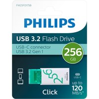 USB stick 3.2 Philips Click USB-C 256GB groen