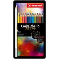 Kleurpotloden STABILO CarbOthello kalkpastel assorti blik à 12 stuks
