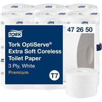 Toiletpapier Tork T7 Premium Optiserve Coreless 3-laags 63m wit 472650