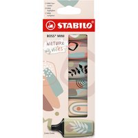 Markeerstift STABILO BOSS naturevibes assorti mini 6 stuks