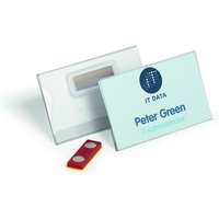 Badge Durable 8244 vlak met magneet 54x90mm place and hold 25 stuks