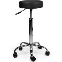 Tabouret kruk Office hoog met gasveer harde wielen zw