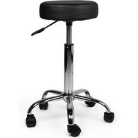 Tabouret kruk Office standaard met gasveer harde wielen zw