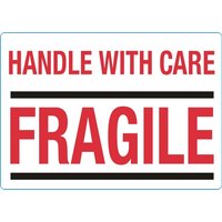Waarschuwingsetiket IEZZY handle with care fragile 100mmx70mm 500 stuks