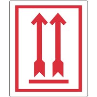Waarschuwingsetiket IEZZY pijl omhoog 74x105mm 500 stuks