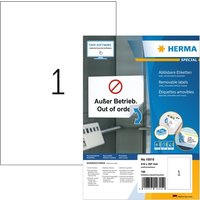 Etiket HERMA 10315 210x297mm verwijderbaar wit 100 stuks