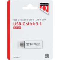 USB stick 3.1 Quantore USB-C 128GB zilver