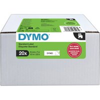Labeltape Dymo LabelManager D1 polyester 12mmx7m zwart op wit 20 stuks