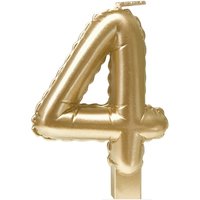 Foil balloon candle gold 4