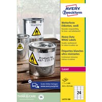 Etiket Avery L4773-100 63.5x33.9 2400 stuks