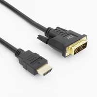 Kabel ACT HDMI DVI 18+1 pin M/M zwart 2 meter