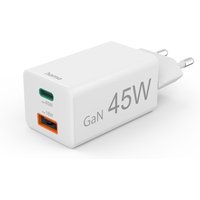 Oplader Hama USB-C/USB-A Mini PD 45W wit