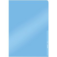 Insteekmap L-model Leitz Premium lasnaad copy safe 0.15mm PVC A4 blauw 100 stuks