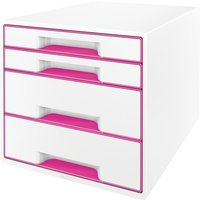 Ladenblok Leitz WOW 4 laden wit/roze