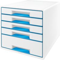 Ladenblok Leitz WOW 5 laden wit/blauw