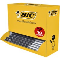 Balpen Bic M10 medium zwart doos à 90+10 gratis