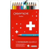 Kleurpotloden Caran d'Ache Swisscolor aquarel 12 stuks assorti