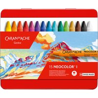 Waskrijt Caran d'Ache neocolor-I 15 stuks assorti