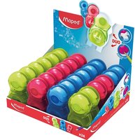 Puntenslijper Maped Loopy 1gaats met gum display á 24 stuks assorti