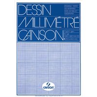 Millimeterblok Canson A3 blauw 50 vel