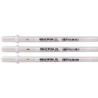Gelschrijver Sakura Gelly Roll Classic set à 3 breedtes wit