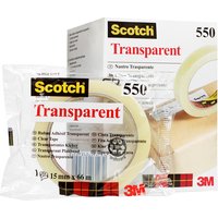 Plakband Scotch 550 15mmx66m transparant