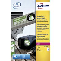 Etiket Avery L4773-20 63.5x33.9mm polyester wit 480 stuks