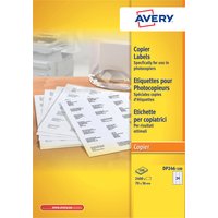 Etiket Avery DP246-100 70x36mm wit 2400 stuks