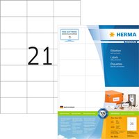 Etiket HERMA 4616 70x42.3mm premium wit 4200 stuks